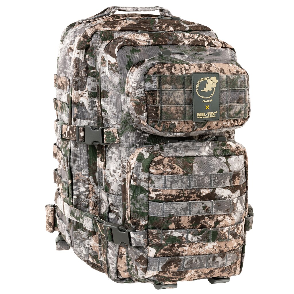 Veľkokapacitný taktický batoh MIL-TEC Assault Pack Large 36 L s maskovaním Phantomleaf WASP I Z1B